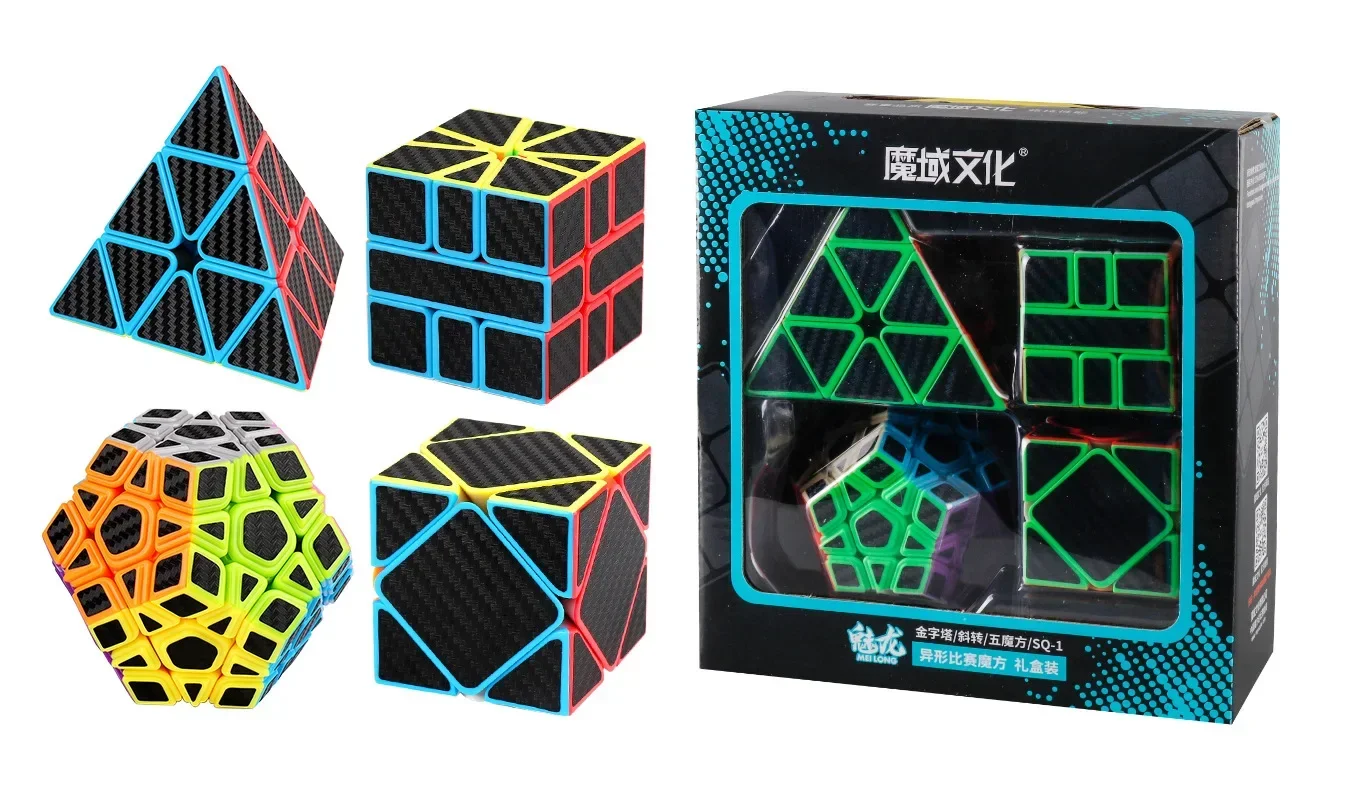 [Picube] MoYu QiYi 2x2 3x3 4x4 5x5 Gift Box Cube 2x2x2 3x3x3 4x4x4 5x5x5 Magic Cube MeiLong Speed Bundle Puzzle Cubo Mágico