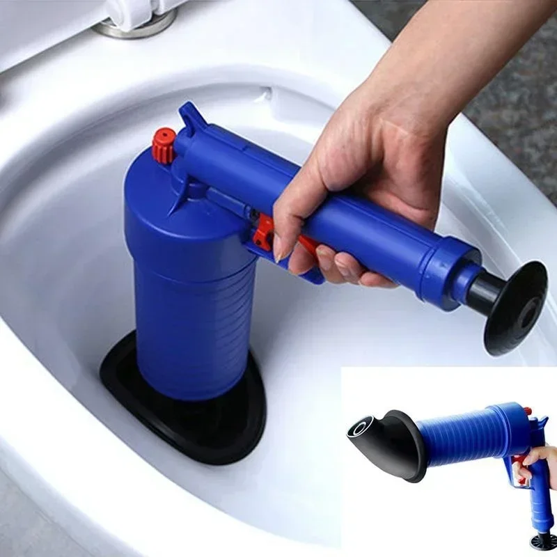 Pump Action Power Pressure Cleaner Floor Drain Toilet Plug Sink Plunger Dredge Tool  Household Products Toilet Plunger