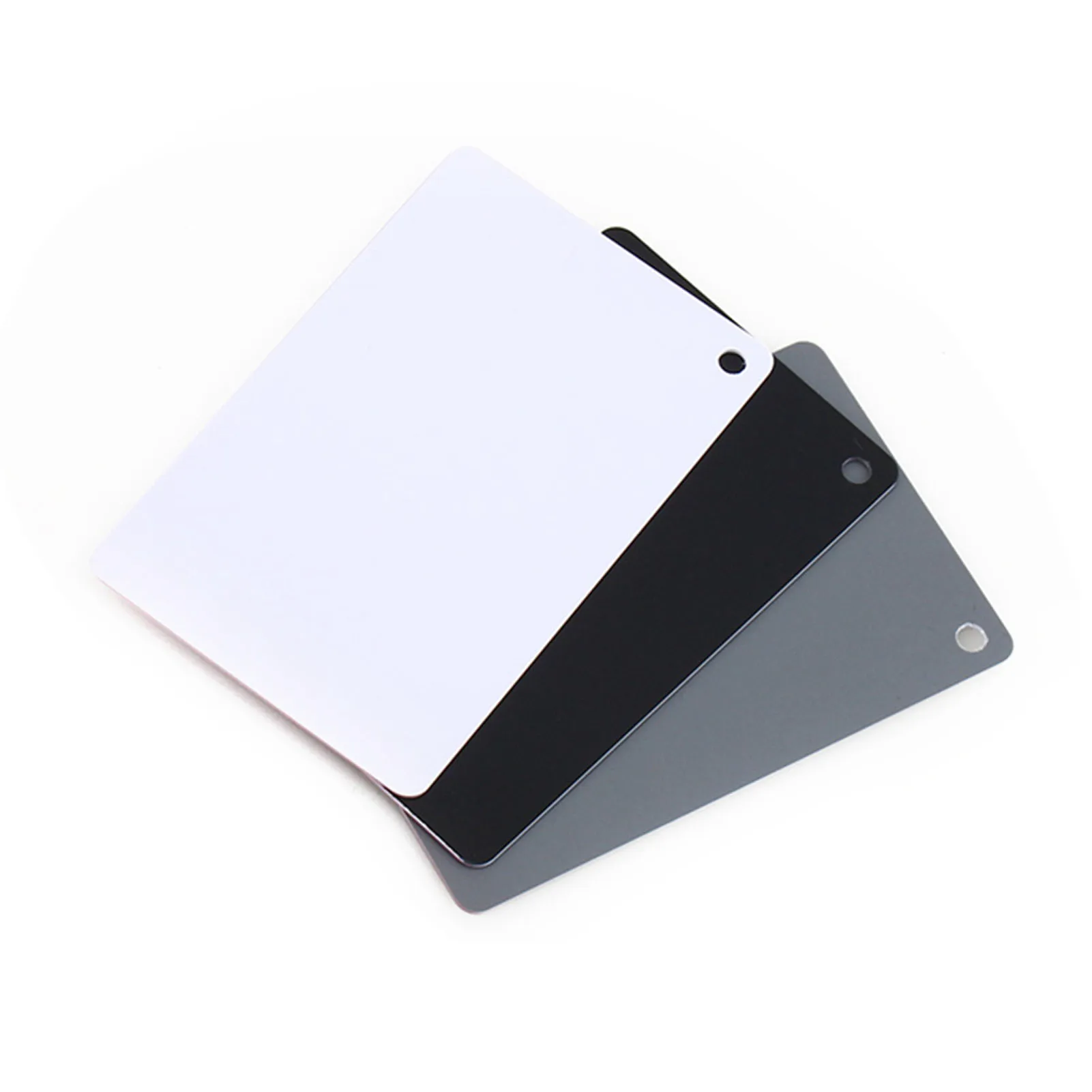 مجموعة بطاقات توازن ألوان التعرض للتصوير الرقمي ، بطاقة رمادية ، بطاقة توازن بيضاء ، 3 في 1 ، مجموعة بطاقات ، رمادي ، أبيض ، أسود