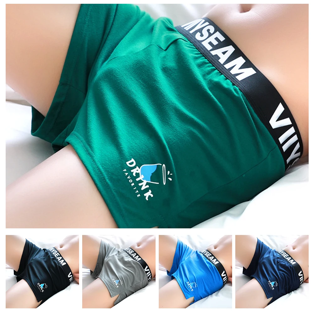 5 Spandex Breathable Trunks 95 Cotton Fabric Brand New Condition Print Pattern Underwear Classic Style Men Trunks