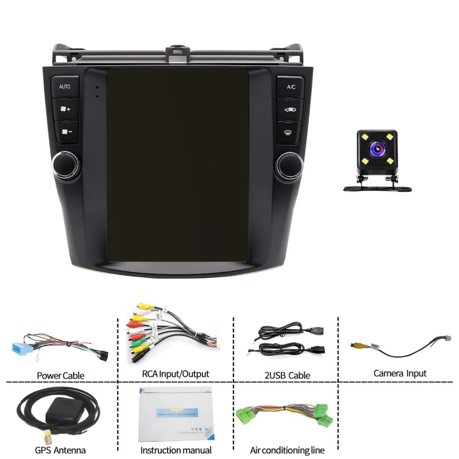 9.7in Android 15 Car Stereo Radio GPS Navigation Head Unit 2+64G for Accord 2003-2007 Support Wireless Carplay Android Auto Car Screen with  WiFi SWC DSP