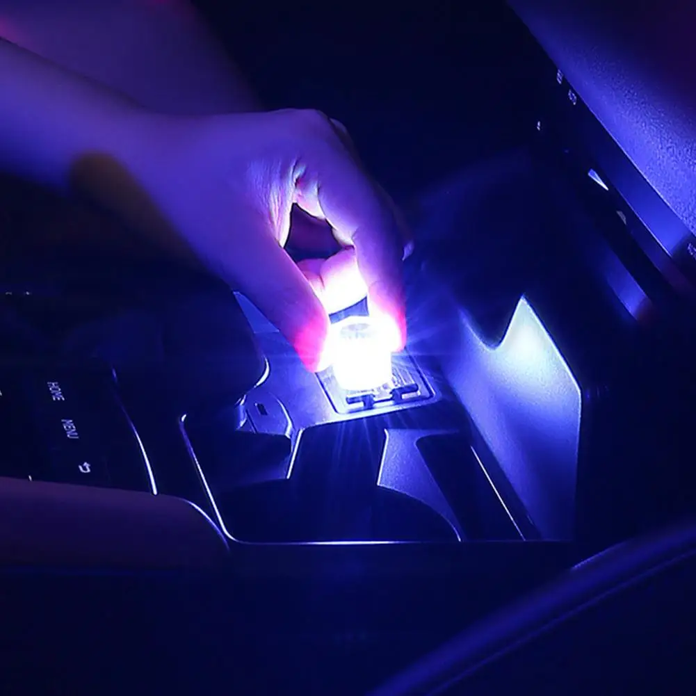 أضواء سيارة صغيرة محيطة التوصيل اللعب ضوء محمول USB بالطاقة LED ضوء الجو الداخلي الديكور ضوء للسيارة