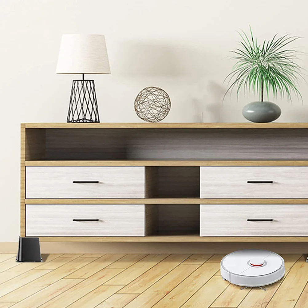 

4 шт., подъемные стойки для тяжелой мебели, подъемные стойки для каркаса кровати, ножки стола, подставка для стола, прочный полипропилен, приподнятые опорные блоки, диван