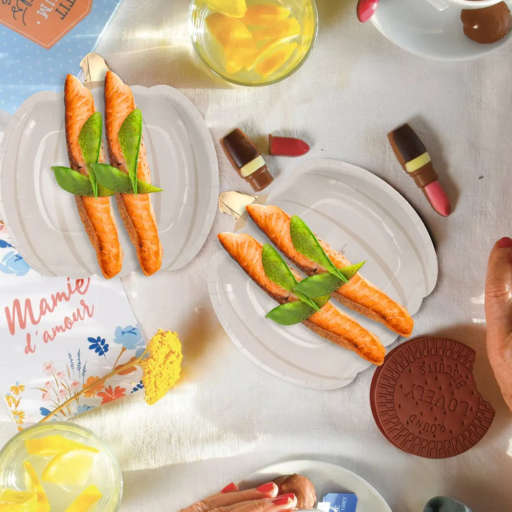 

10 Pcs 7 Inch Halloween Pumpkin Shaped Paper Plates Disposable Dinner Party Fruit Dessert Kitchen Bar Supplies