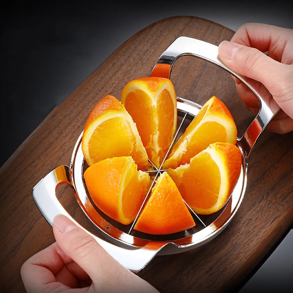 

Stainless Steel Fruit Slicer Vegetable Knives Orange Lemon Tomato Slicing Tool Kitchen Gadget Fruit Cutting Aid
