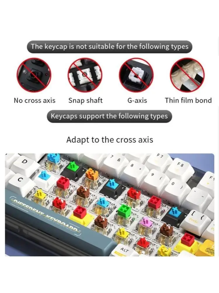652F Comfortable XDA Keycaps Traditional Zhuyin Caps for Typists Gamers MX Switching