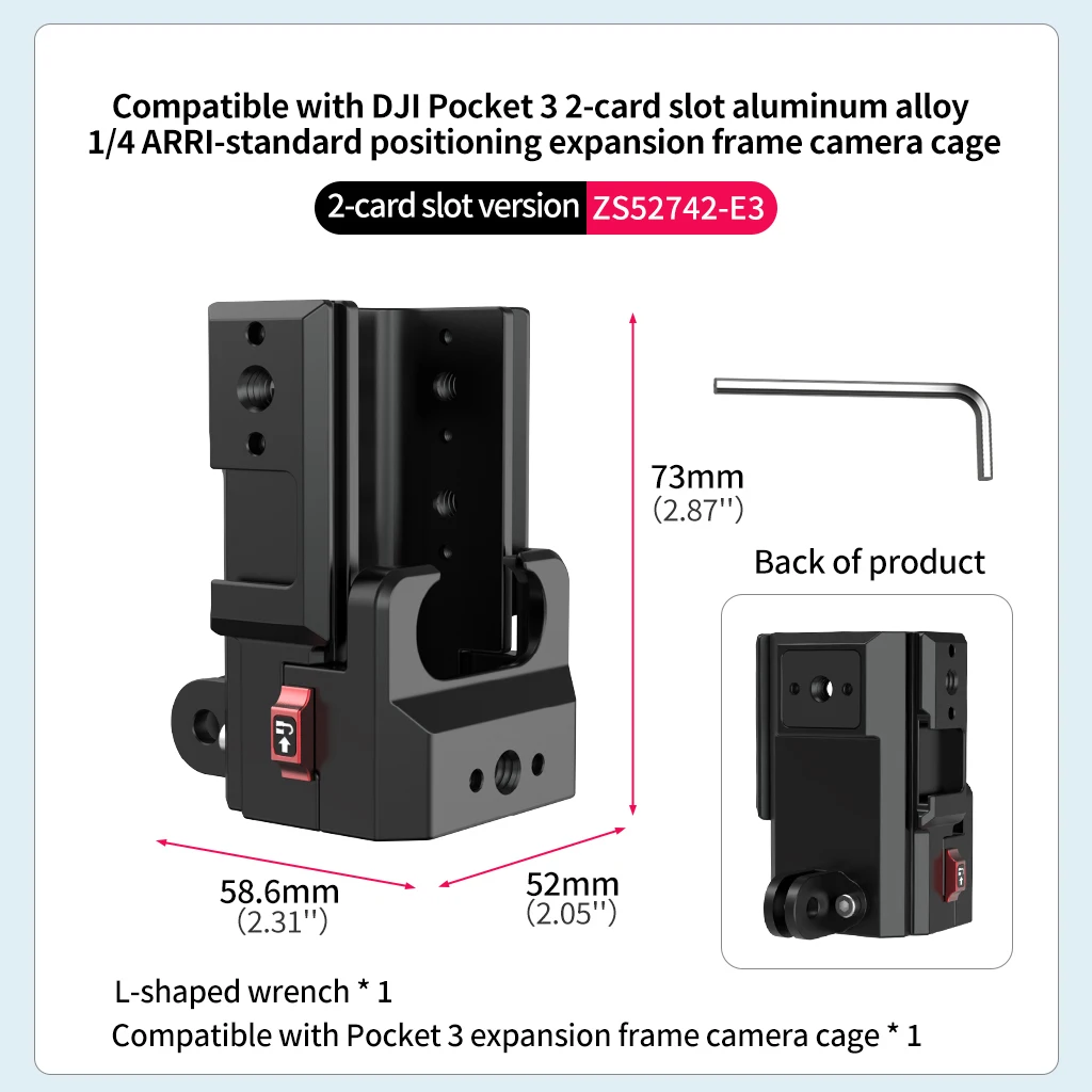 Verstellbare Magnetische Basis Pocket3 Erweiterungshalterung Stativadapter für DJI OSMO Pocket 4 Starke Saugkraft Auto-Halterung Kamera-Käfig-Rig – Detail 20