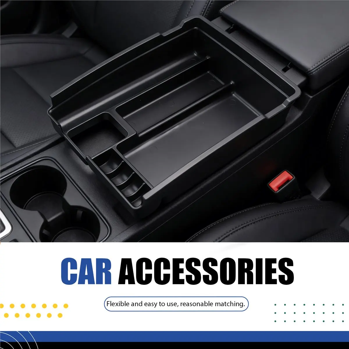 Compatible Car Center Console Armrest Box Storage Box Container Tray Organizer Accessories for J11 2014 - 2019