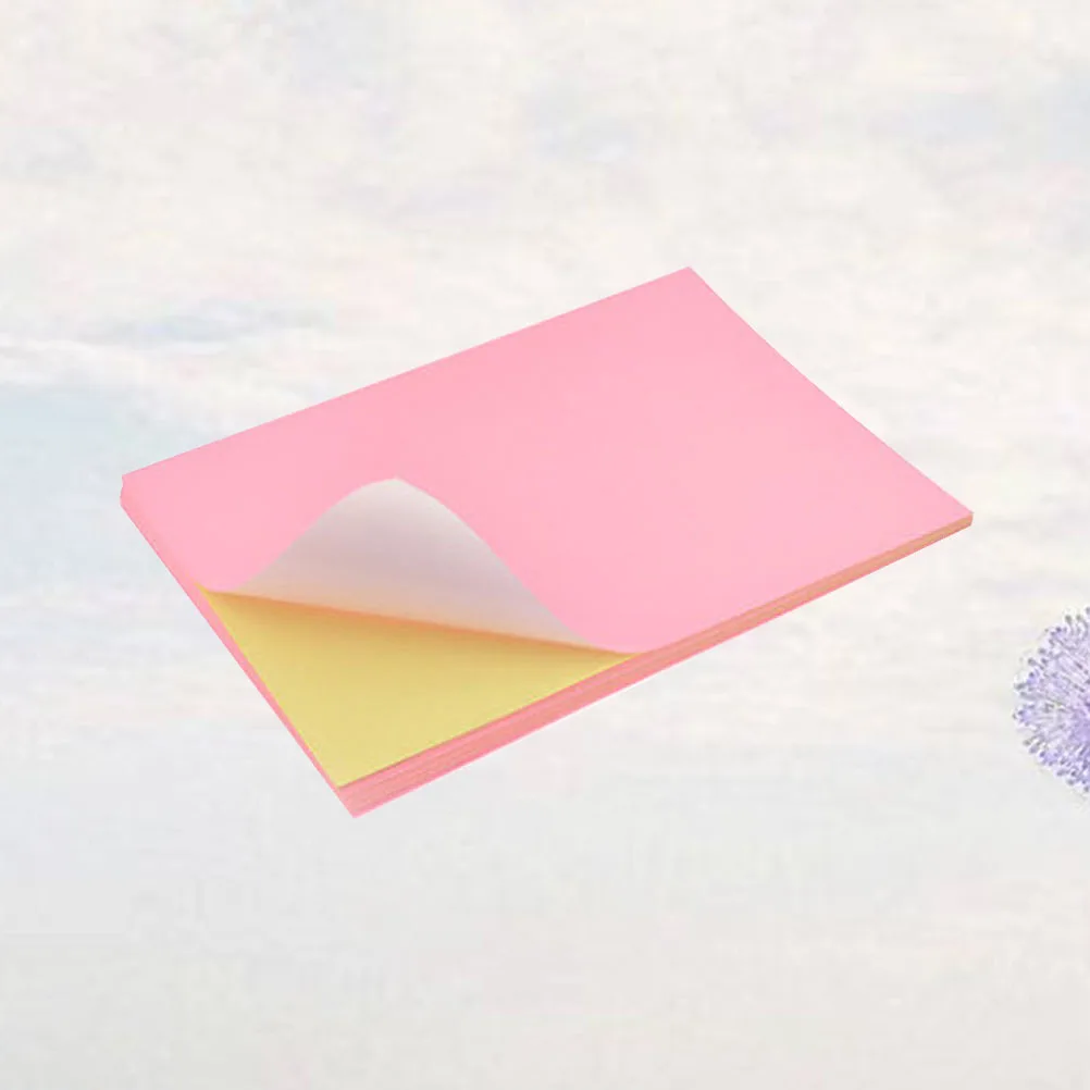 

50Pcs A4 Colorful Adhesive Label Paper Classification Mark Stickers for Supermarket Pharmacy Culture Easy to Stick and Tear