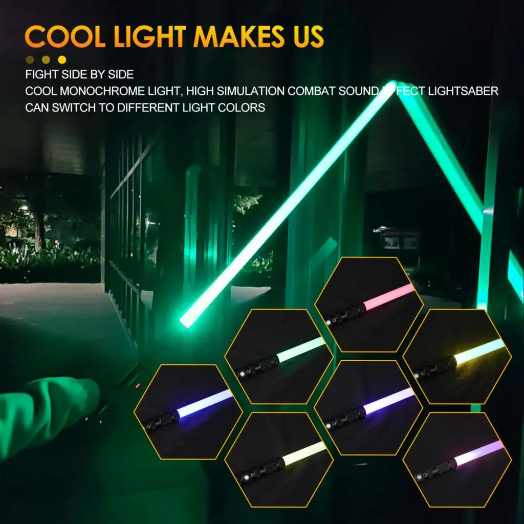 RGB Lightsaber 1 Colors Variable Metal Handle Laser Sword With Hitting Sound Effect FX Duel Light Sword LED Saber Kids Toy Gifts