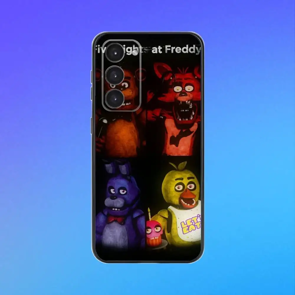Funda de teléfono Five-Nights-At-Freddys F-Fnaf para Samsung Galaxy A73,A72,A71,A70,A53,A52,A51,otros cubierta negra suave