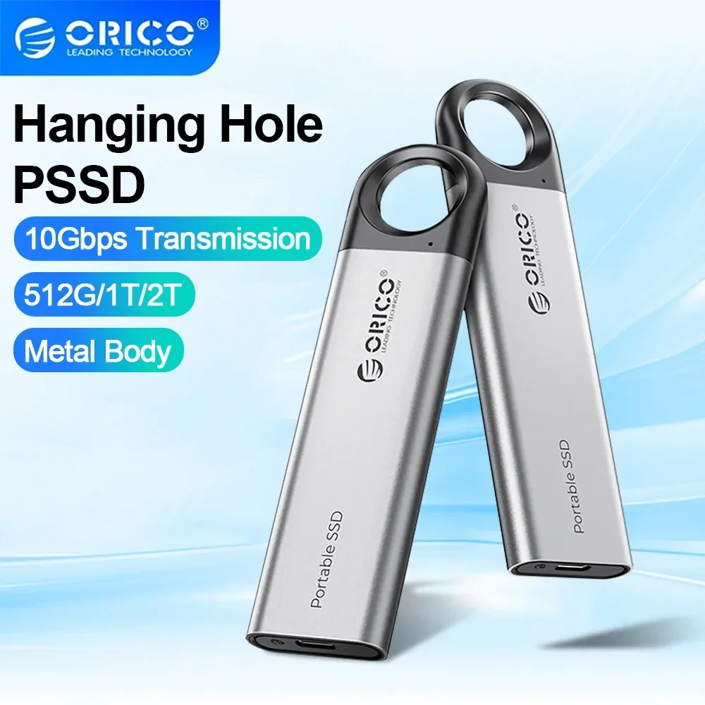 ORICO Mini Portable SSD 1000MB/S External Hard Drive USB3.2 Type-C 2TB 1TB 512GB Mini Size PSSD for Laptop Desktop Office Work