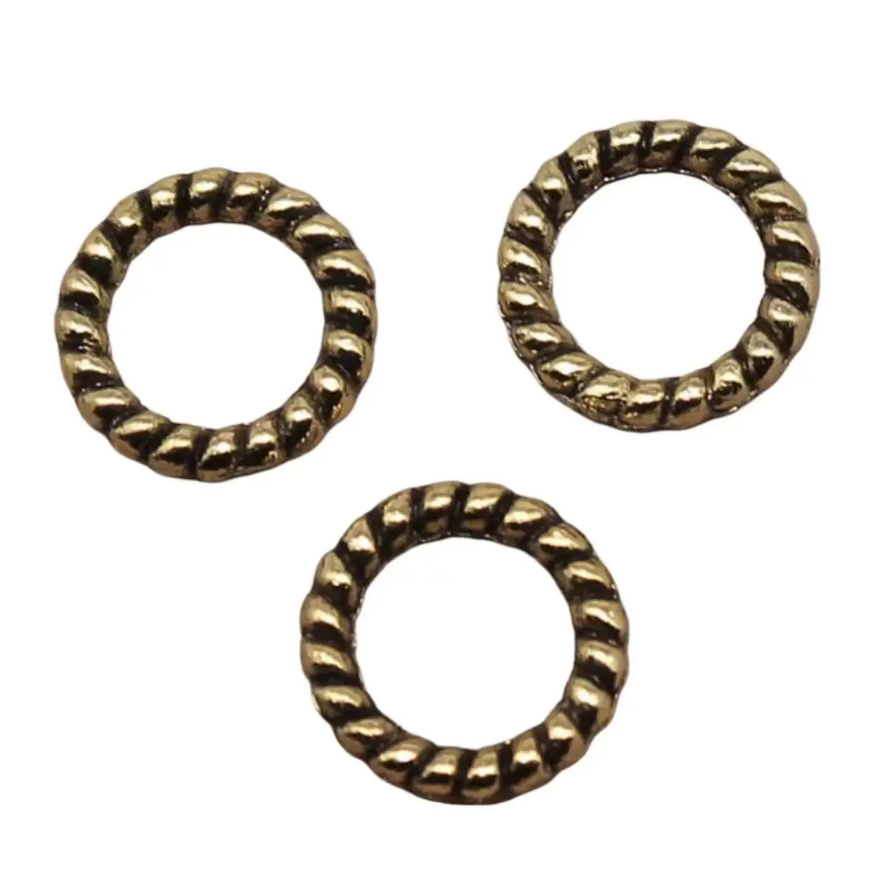 

100pcs 8*8mm Vintage knitted texture ring charms for DIY accessories Zinc alloy metal HWH1582