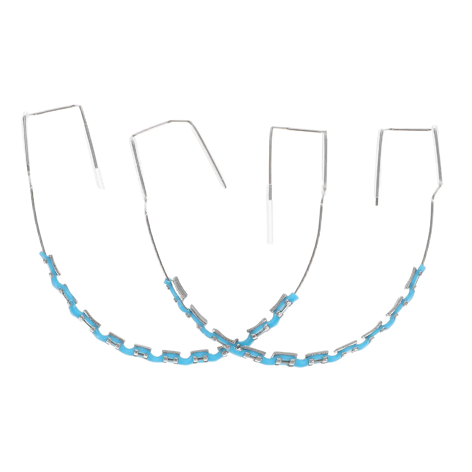 2Pcs Dental Decorations Braces Ornament Fashionable Comfortable Fit Easy Install Removable Portable Teeth Ligature Ties