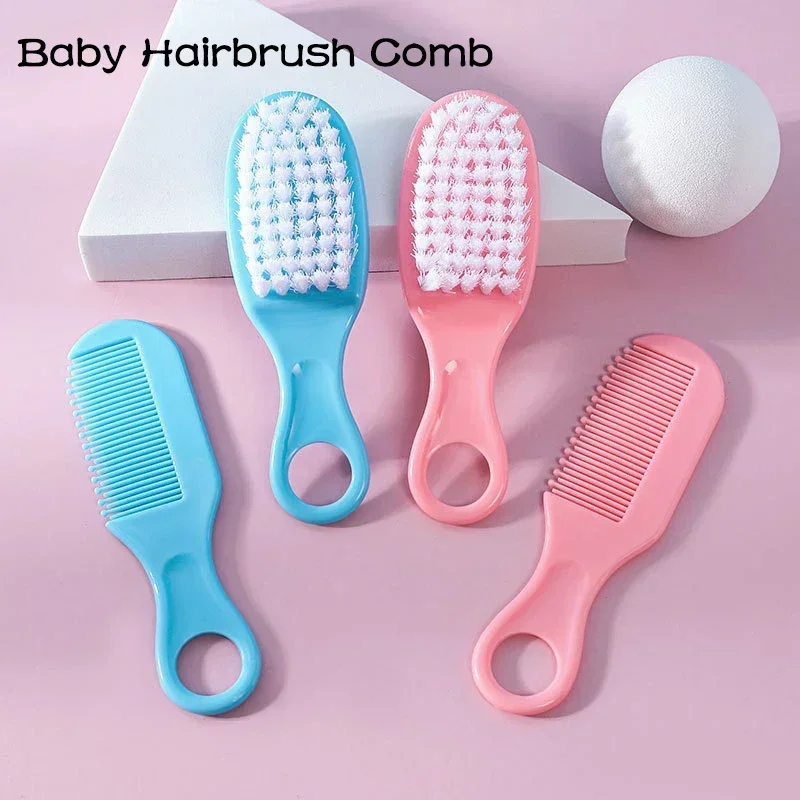 Hot Baby Hairbrush Comb Portable Newborn Infant Toddlers Soft Hair Brush Head Massager Comb Set Baby Kid Hair Care Supplies