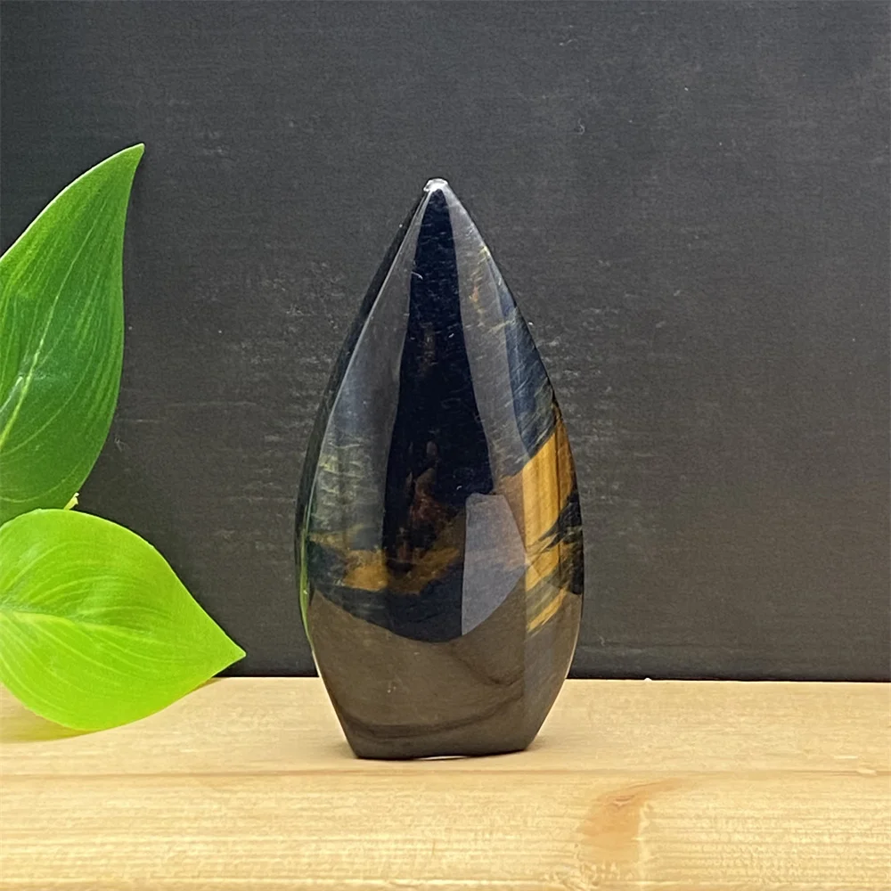 

Natural Mineral Blue Tiger Eye Crystal Ornaments Hand-carved Crafts Magic Home Decoration