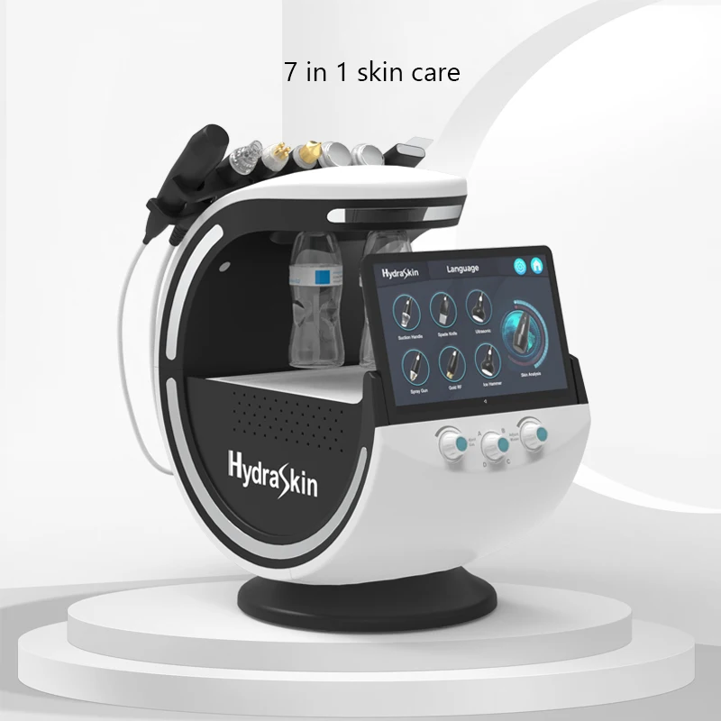 

7 в 1 маленькие пузырьки Smart Ice blue Hydra Aqua пилинг кислородная струя микродермабразия Hydraskin система для анализа кожи