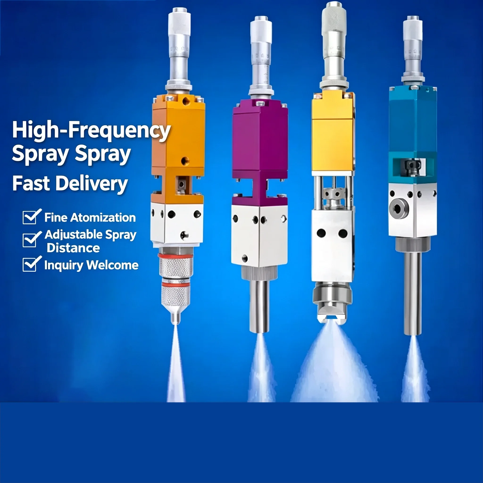 SY High‑frequency spray valve for alcohol, ink, paint and conformal coating, precision pneumatic glue dispenser, spray valve and