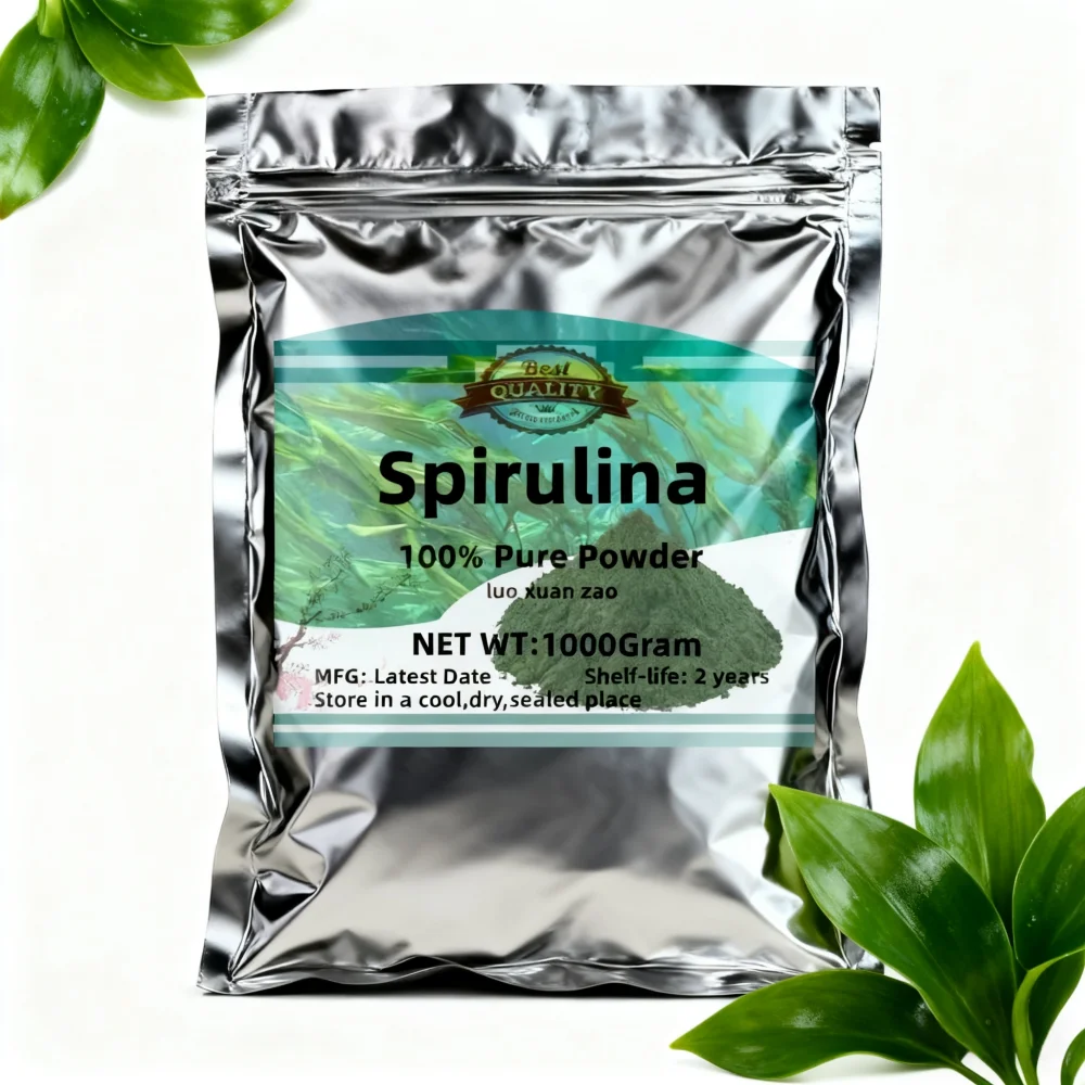Entrega rápida global de AliExpress Embalaje personalizado 100% espirulina, Cuidado Cuidado facial Polvo corporal