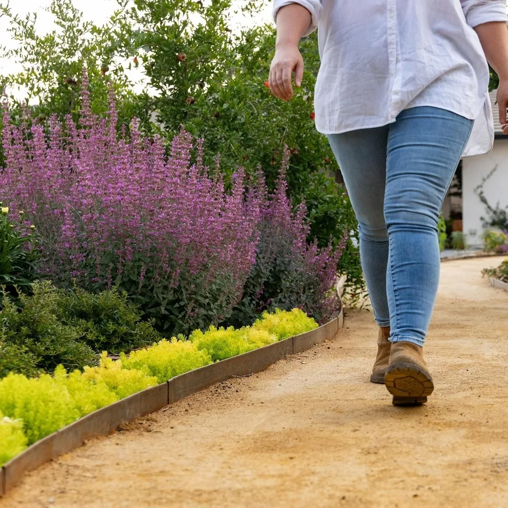 5 عبوات من حواف المناظر الطبيعية المطرقة الرمادية، شرائط 48 بوصة، عمق 6 بوصة 1/4 بوصة، قمة مستديرة من الفولاذ COR Ten، شديدة التحمل - ترقية جديدة #4