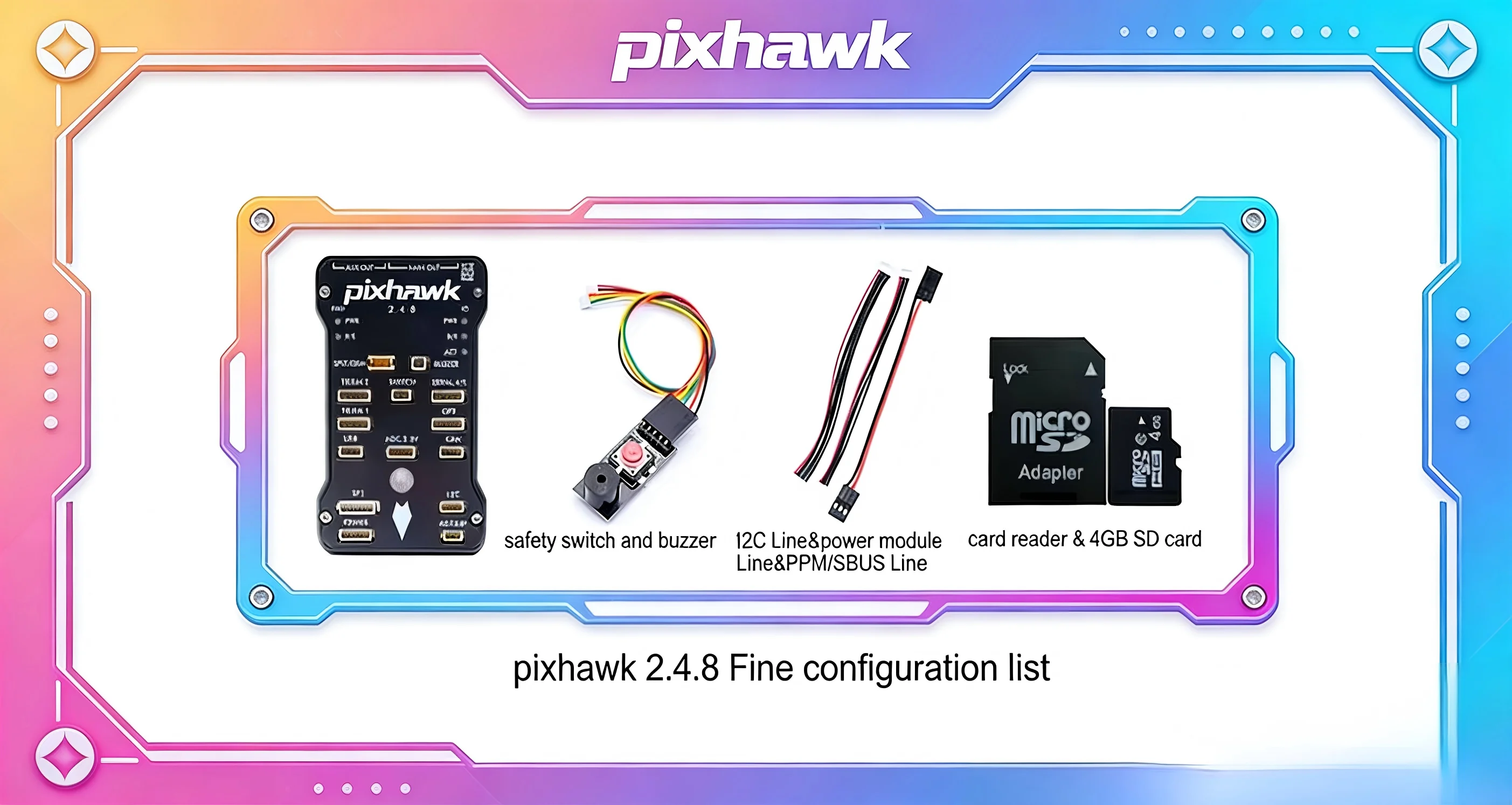 

HotRC Pixhawk PX4 PIX 2.4.8/PRO/6C PRO Simple Collocation 32 Bit Flight Controller Autopilot 12S Quadcopter Ardupilot