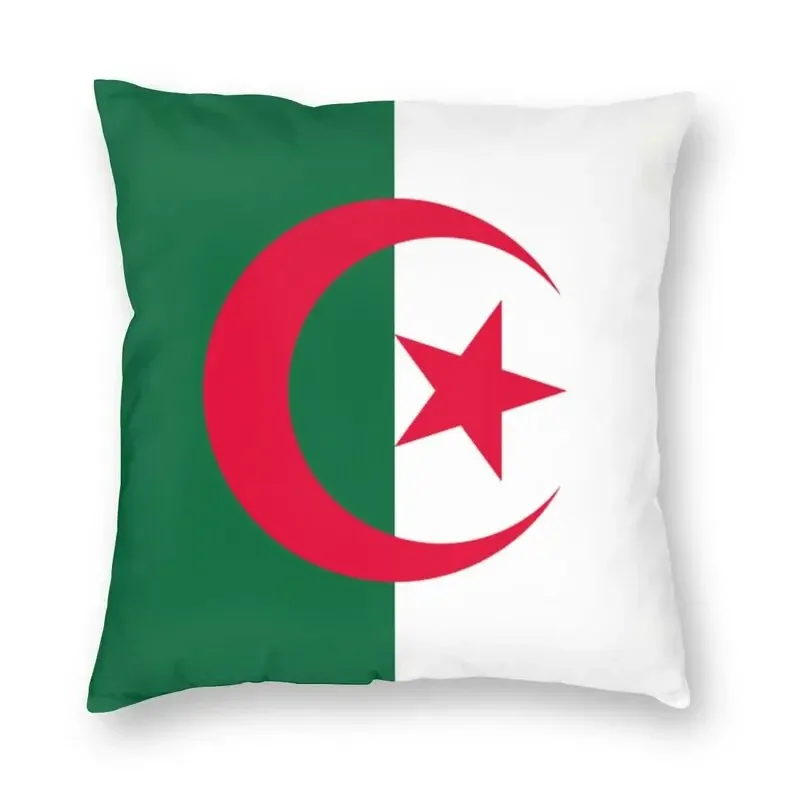 Algeria Flag Cushion Cover Double Side 3D Print Algerian Proud Patriotic Floor Pillow Case for Car Cool Pillowcase Home Decor