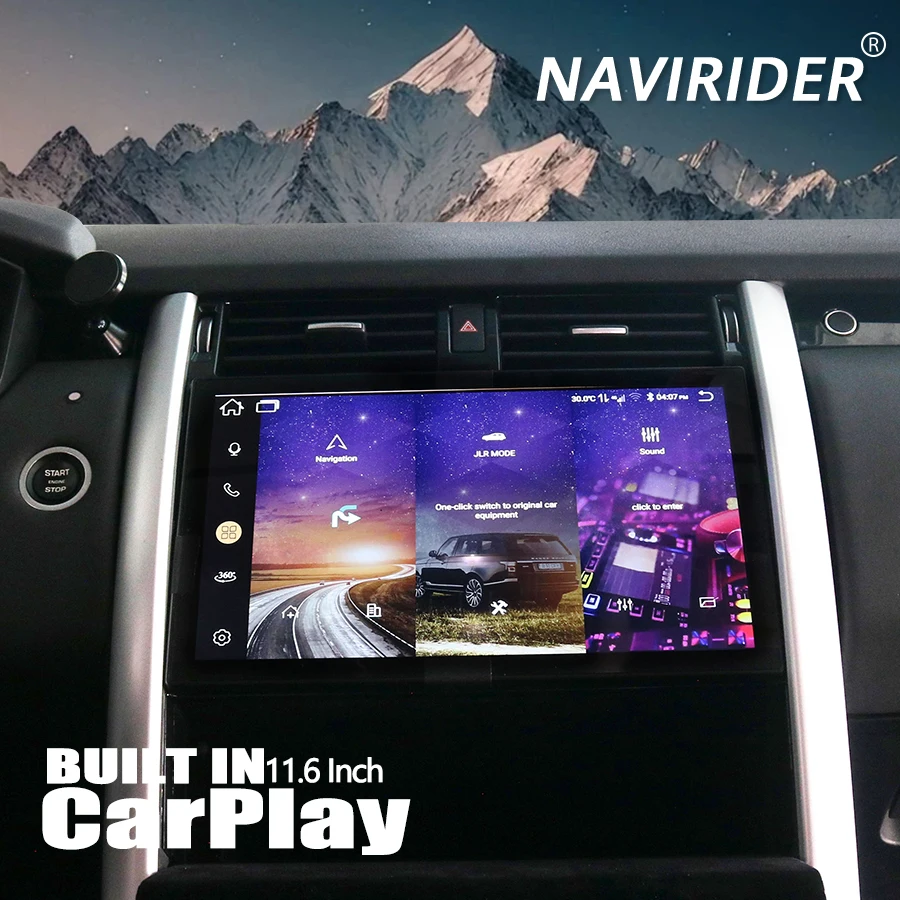 11.6'' 1920X1080 Qled Screen Car Android GPS Carplay Navi Stereo For Land Rover Discovery 5 2017 2018 2020 car multimedia Video