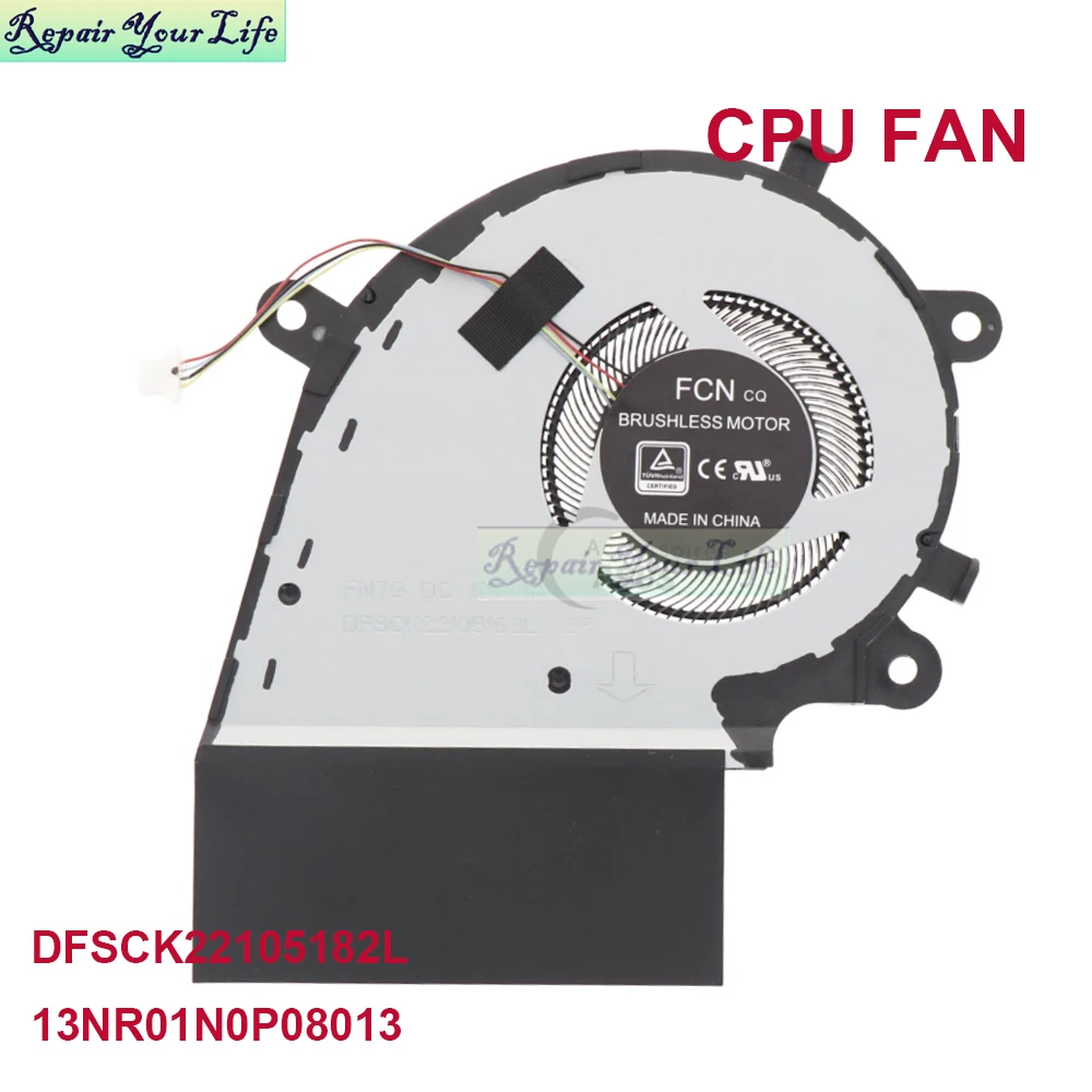 Laptop CPU GPU Fan Cooler For Asus ROG Strix G512LV G512LW G712LV G712LWS PC Cooling Fans DFSCK22115181L FLKP 13NR01N0P08013