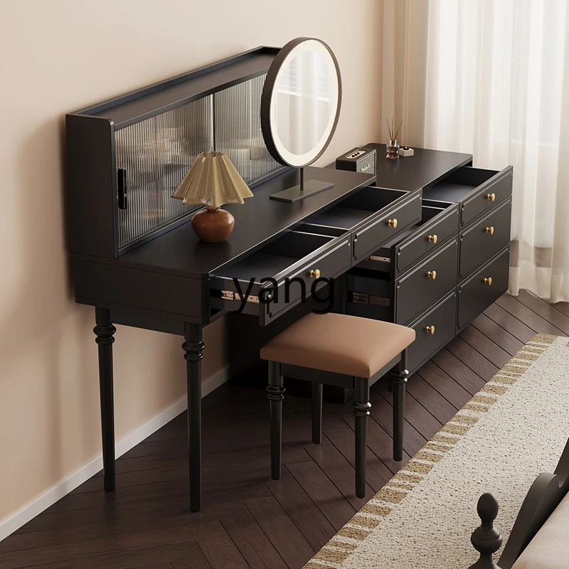 LH1 retro corner dresser chest cabinet integrated bedroom corner 2-in-1 makeup desk