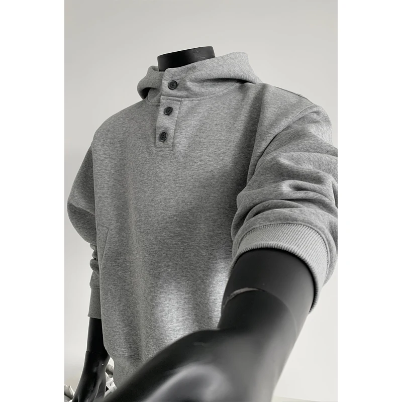 نصف سترة مشبك هوديس بلوزات الرجال النساء جودة عالية الخريف الشتاء فضفاض مقنعين البلوفرات #3