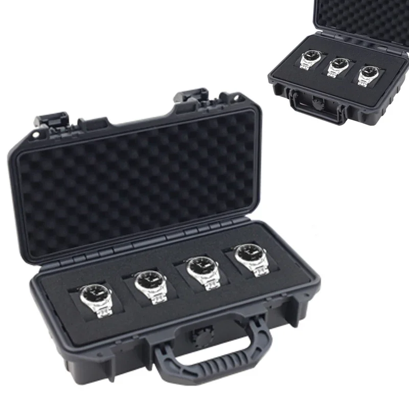 3/4 Slots Anti-Drop Shockproof Waterproof Watch Box Case Display Organizer Protective Storage Case for Watches