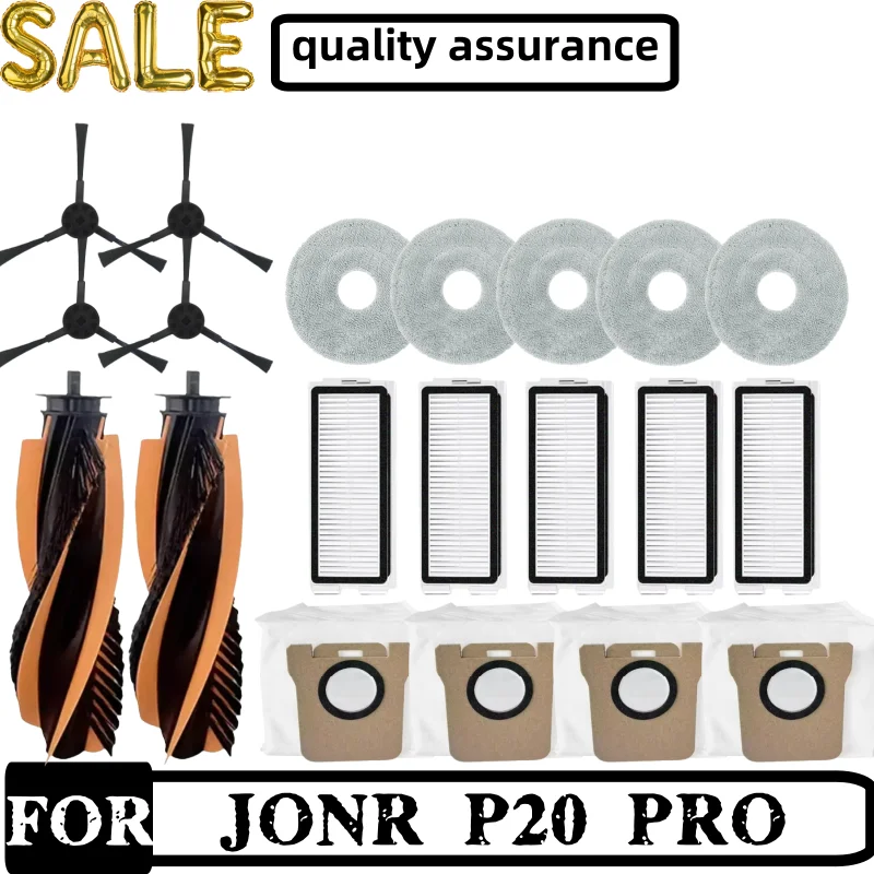 

For JONR P20 PRO / T5 Pro Robot Vacuum Cleaner Accessories Main Side Brush Hepa Filter Mop Cloth Replacement