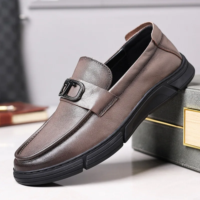 

Mens Leather Shoes Spring New Top Layer Sheepskin Men's Casual Leather Shoes Genuine Leather Men's Shoes Loafers Designer Shoess