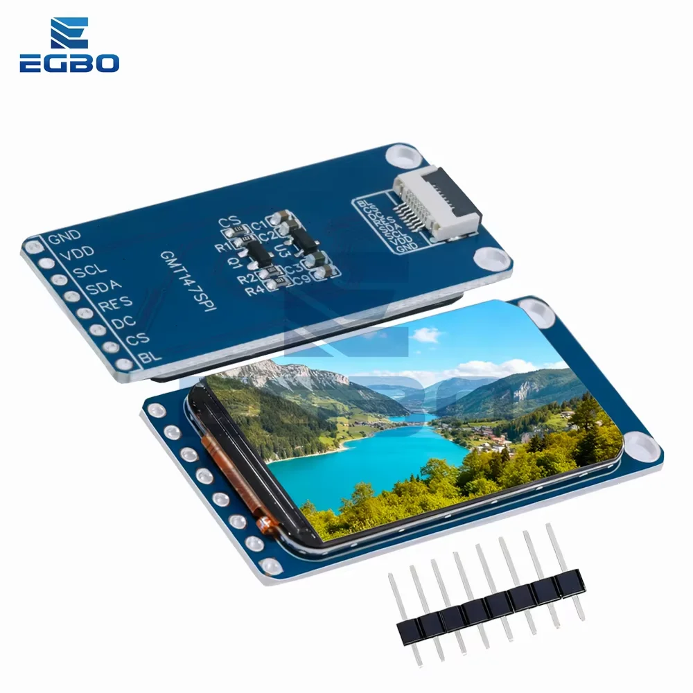 1.47 Inch 172x320 SPI Full Color TFT HD IPS Screen LCD LED Display Module 172*320 ST7789 Controller 3.3V SPI Interface EGBO