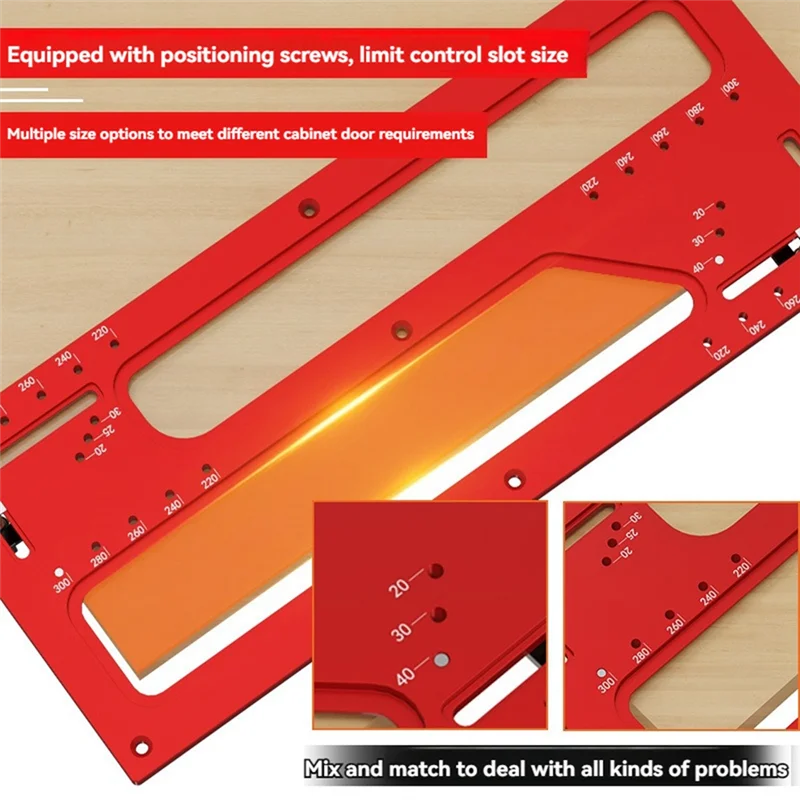 

RMWIN-Embedded Handle Slotting Templat Cabinet Door Slot Positioning Tool No Handle Needed Slot Positioning Tool