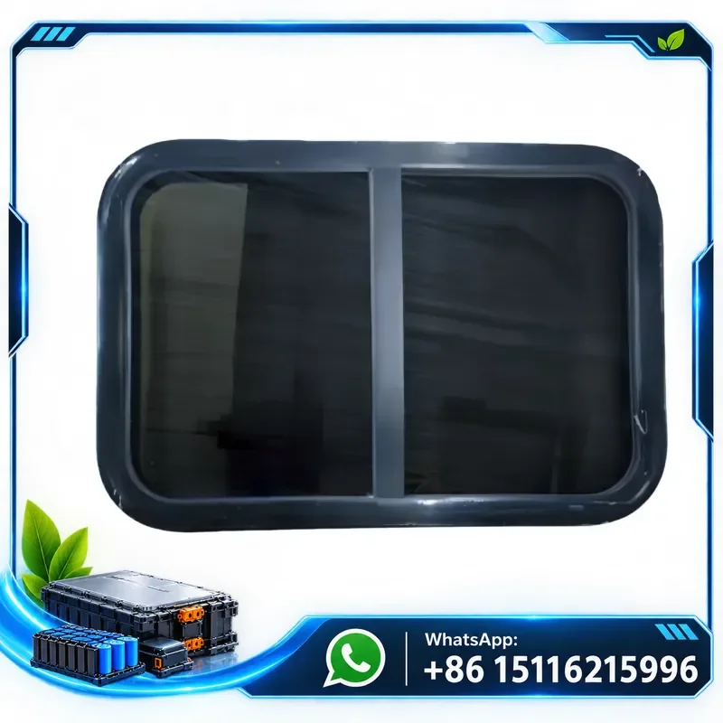 RV Round Corner Sliding Window Dark Tempered Glass Window for Trailer Caravan