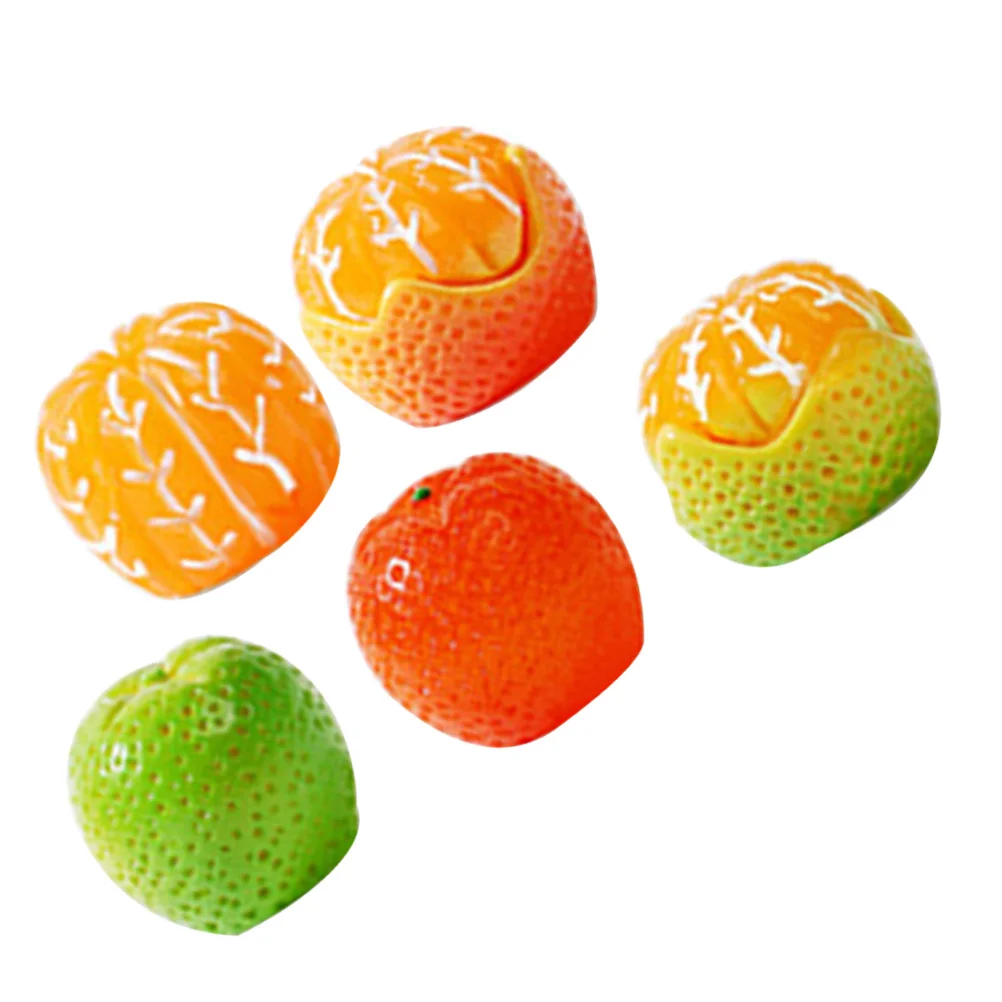 

5Pcs Mini Orange Car Dashboard Decorations Resin Ornament Automotive Interior Accessories Cute Car Decor Home Desktop