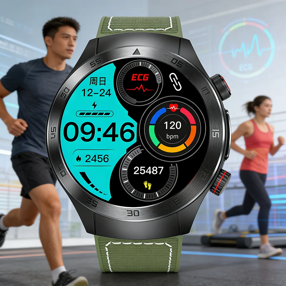 

Laser Health Therapy+ECG Health Smart Watch Heart Rate Blood Pressure Lipids Uric Acid Monitor Bluetooth Call Smartwatch Men
