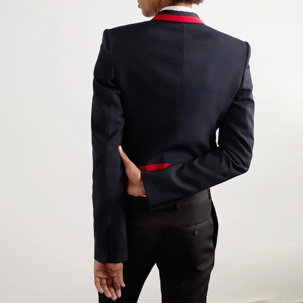 Customized Men's Suit Two Pieces Slim Fit Handsome Peaked Lapel Business Casual Outfit Gentleman Formal Party Wedding Set - Image 2