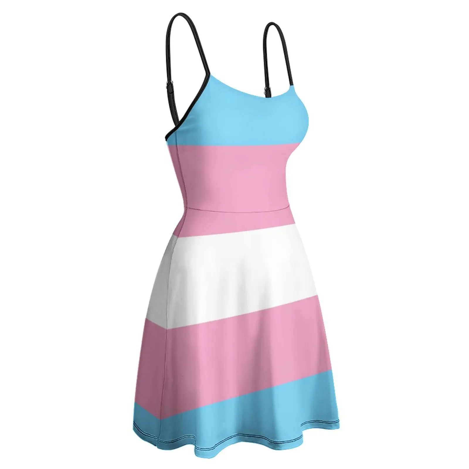 Transgender Flag women's Sling Dress Funny novità abiti vendita calda abito da donna Sexy cocktail