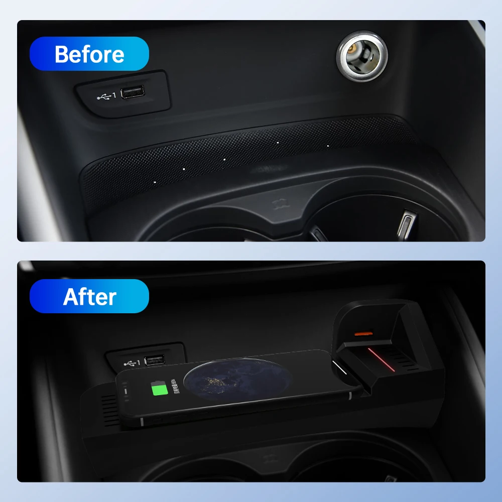 Беспроводное автомобильное зарядное устройство QI для Audi A3 8V S3 2014-2020 15 Вт, быстрая зарядка OEM, подходит с держателем для телефона, автомобильные аксессуары