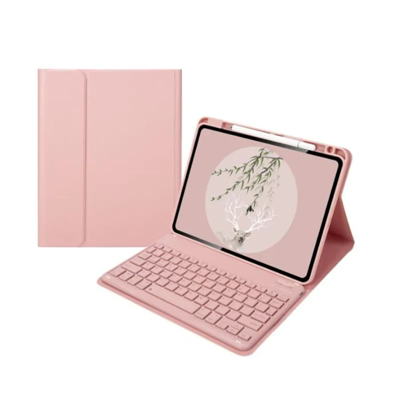 حامل غلاف لوحة المفاتيح اللاسلكية لباد برو 11 بوصة 2021 2020 2018 الروسية الإسبانية العربية لوحة المفاتيح ث/فتحة قلم رصاص