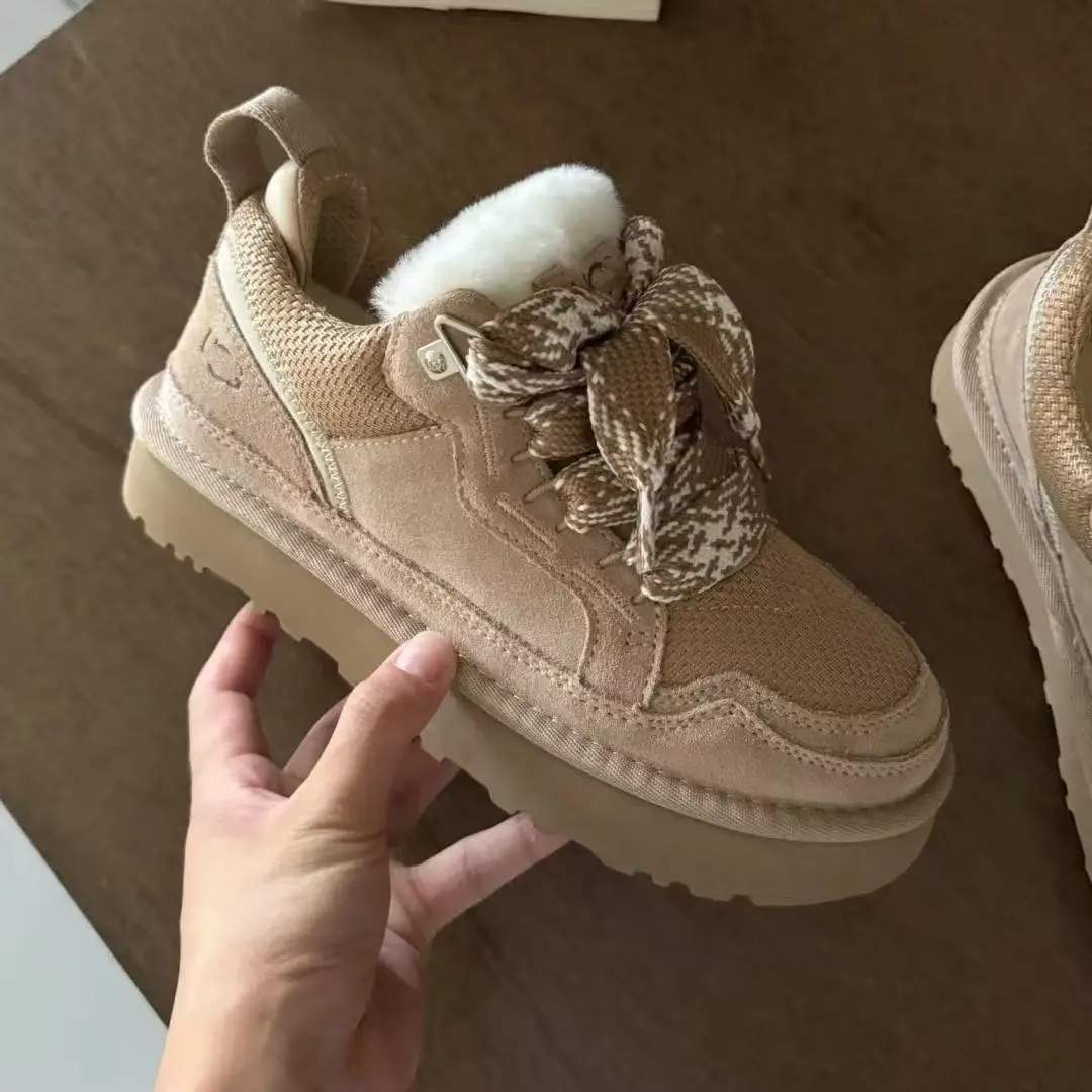 جديد كلاسيكي الترا منصة صغيرة الأحذية الجلدية جلد الغزال الصوف الراحة الشتاء المرأة نِعال من الفراء K98 ‮ 34-53 سيزيز UggS