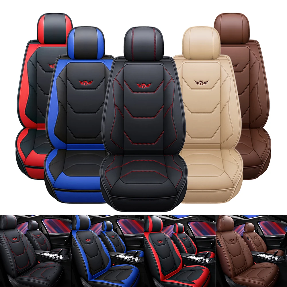 1pc Car Seat Cover PU Leather Universal Car Front Seat Covers accessories Seat Back Cushion Leather Protetor Auto Interior parts