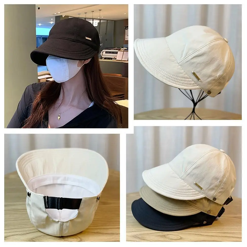 Damen Faltbarer Sonnenhut Sommer Outdoor Strand Fischerhut Sonnenschutz UV-Schutz Kappe Verstellbare Baumwolle Breite Krempe Bucket Caps