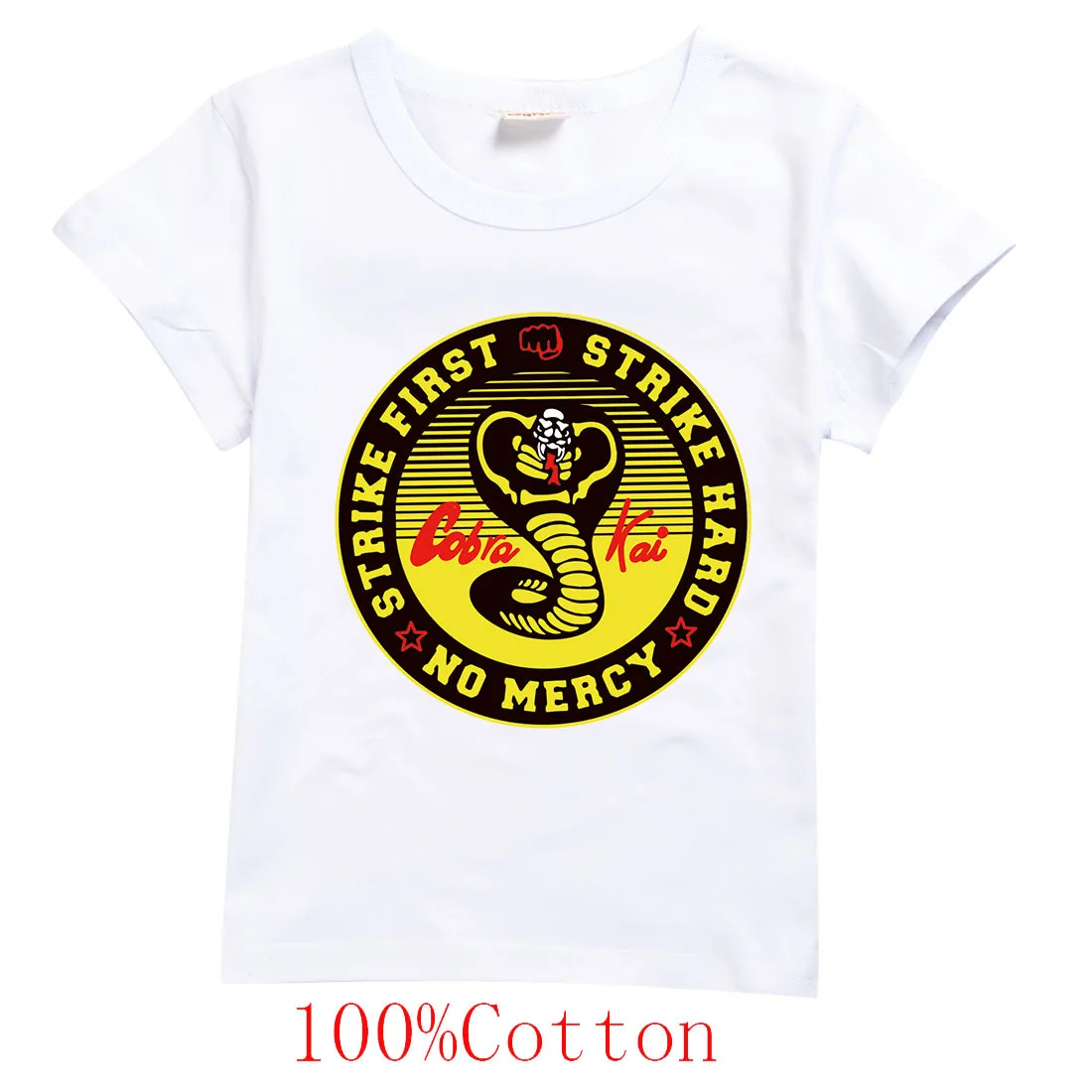 Summer Fashion Short Sleeve Cobra Kai 3D Printed Childen T-Shirt Round Neck Casual Streetwear Boy Girl Children Cool Tops