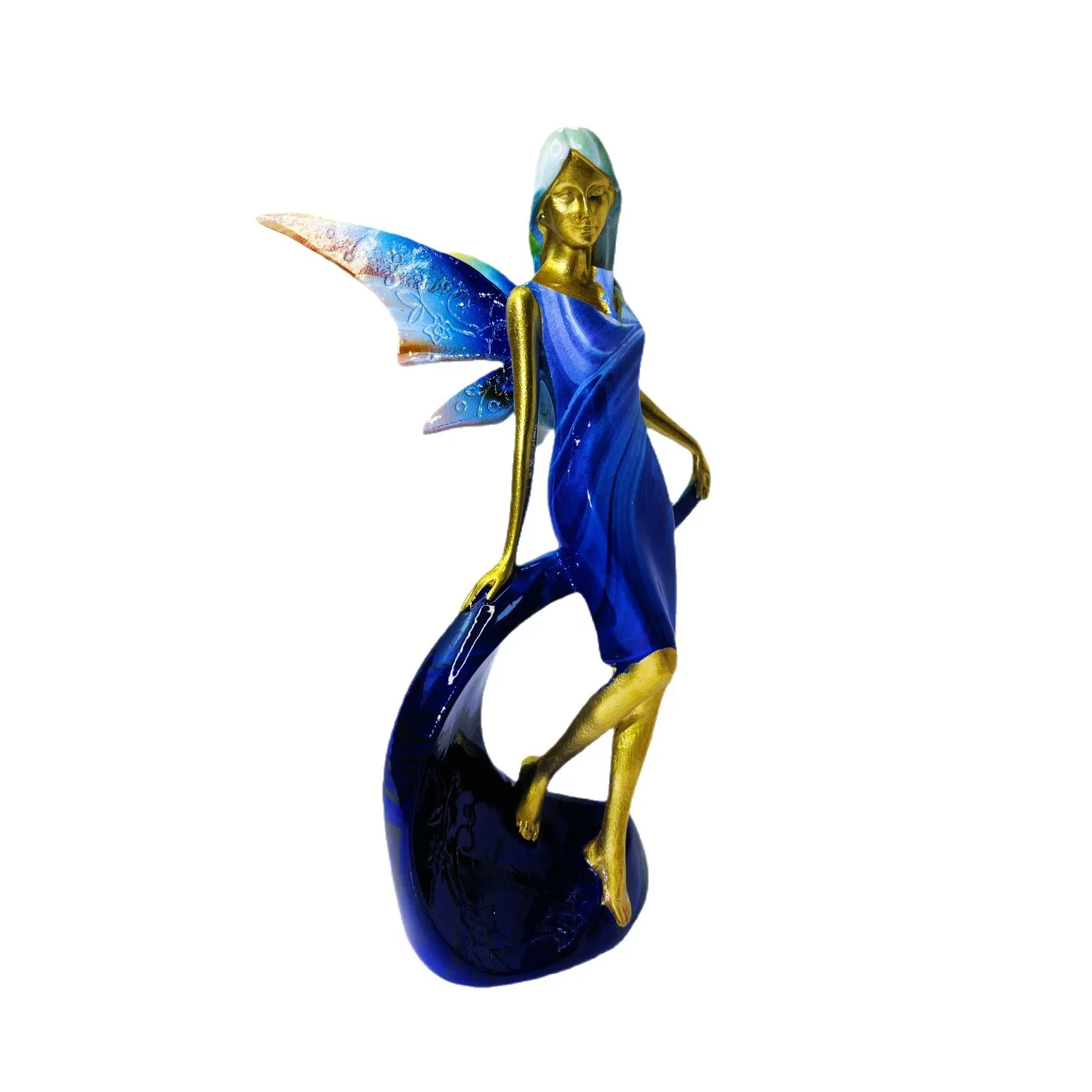 *qa Artistic Angel Girl Statue Resin Figurine Home Decor Living Room Entryway Office Business Gift#
