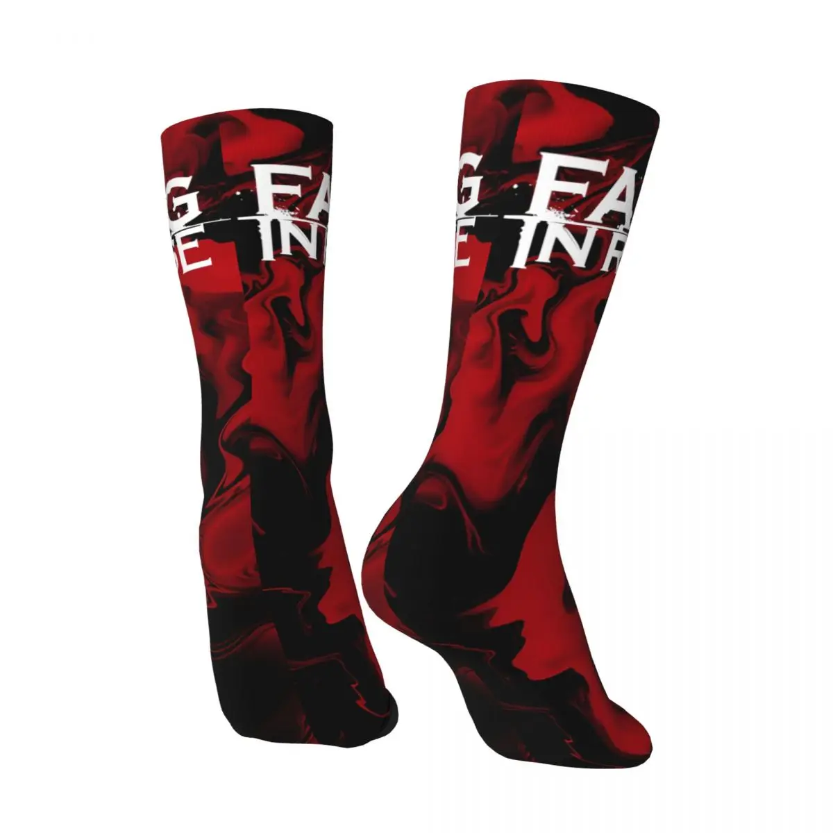 Funny Crazy Sock for Men Falling In Reverse Logo Hip Hop Vintage Falling In Reverse Happy Quality Pattern Printed Boys Crew