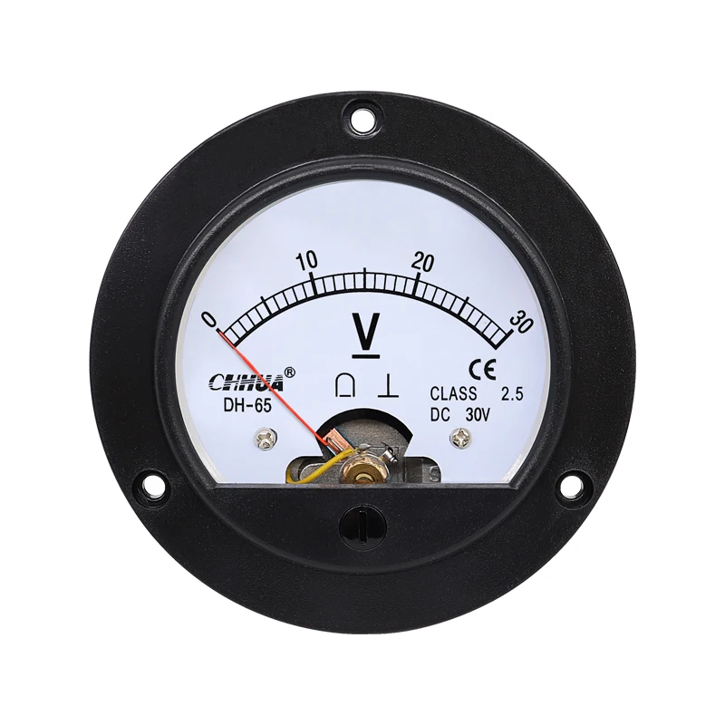 CHHUA DH-65 DC Voltmeter Pointer Analog Voltage Measurement Tools Circle Marine Electrical Instruments Factory Wholesale