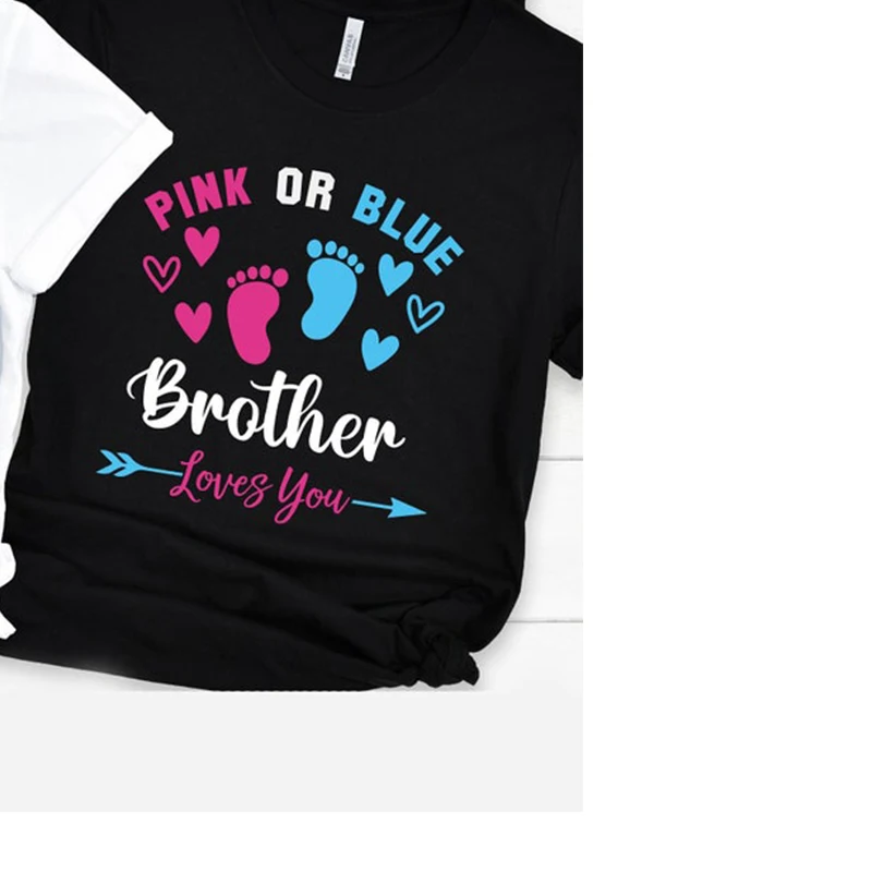 Pink or Blue Family Party Women T Shirts Cotton Gender Reveal Shirt for Kids Mommy Loves You O Neck Graphic Tee Unisex Tops